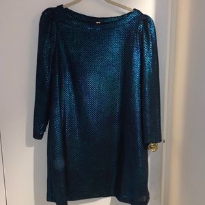 Free people blue combo dress